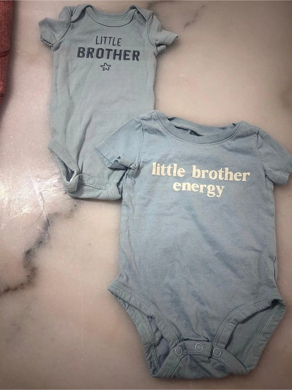Carter's Baby Boy Little Brother Energy Short-Sleeve Graphic Bodysuit Little